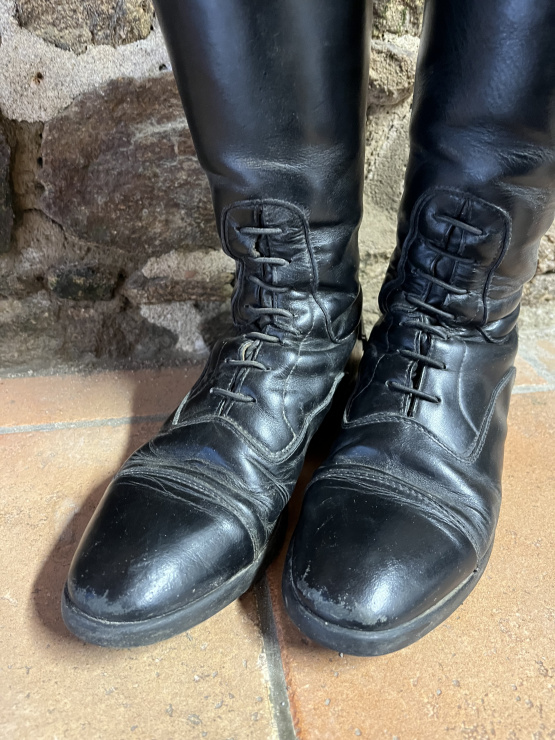 Bottes équitation Fellini cuir noir (38) occasion