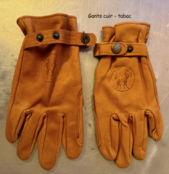 Gants équitation cuir tabac (L) neuf occasion