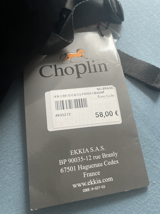 Casque équitation Chopin (55-58) neuf occasion