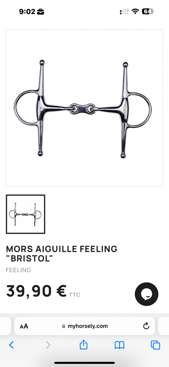 Mors double brisure Feeling 145 mm (neuf) occasion