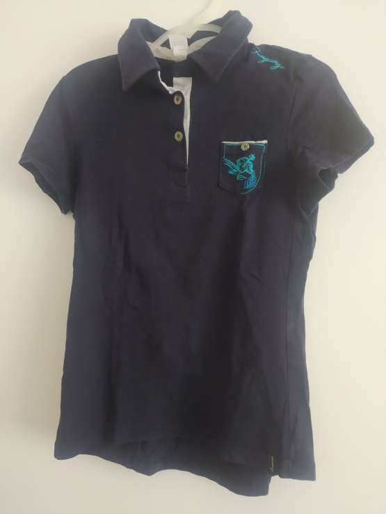 Polo Fouganza bleu (M) occasion