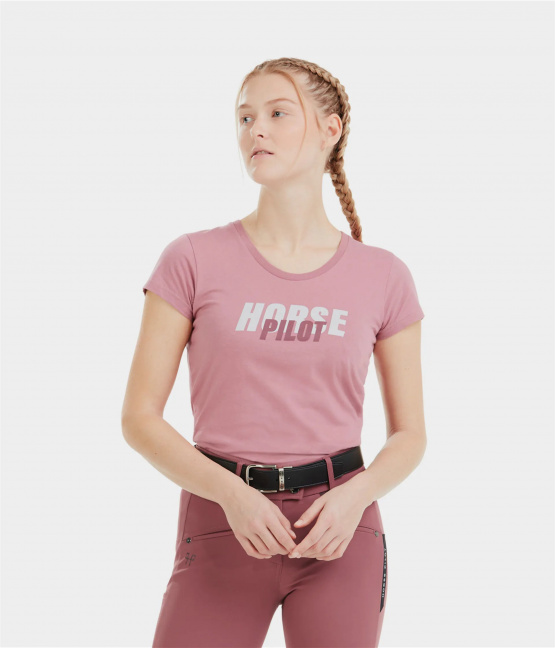 T-shirt Horse Pilot Team 24 rose (M) neuf occasion