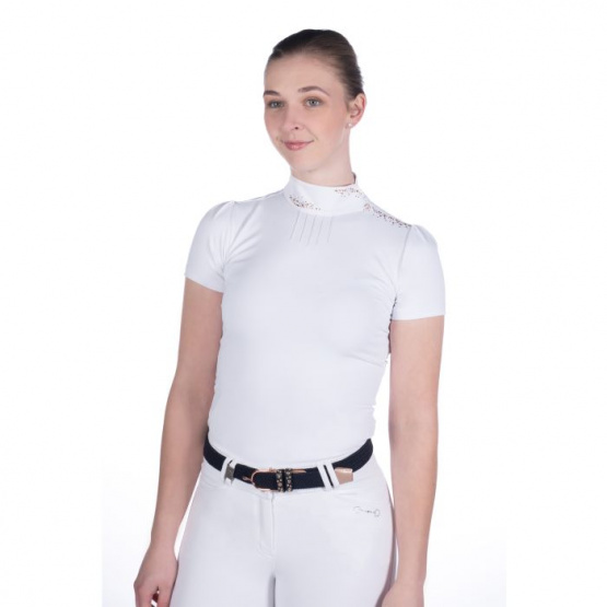 Polo de concours HKM darya blanc (M) neuf occasion