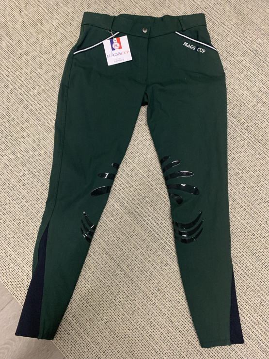 Pantalon d’équitation Flags & Cup vert (38) neuf occasion