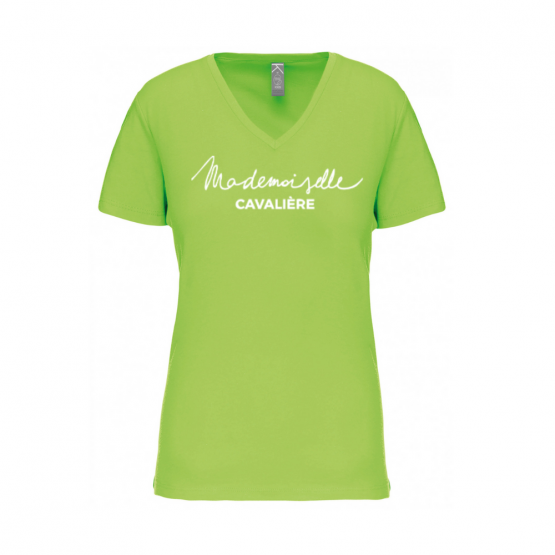 T-shirt Mademoiselle Cavalière vert lime (M) neuf occasion