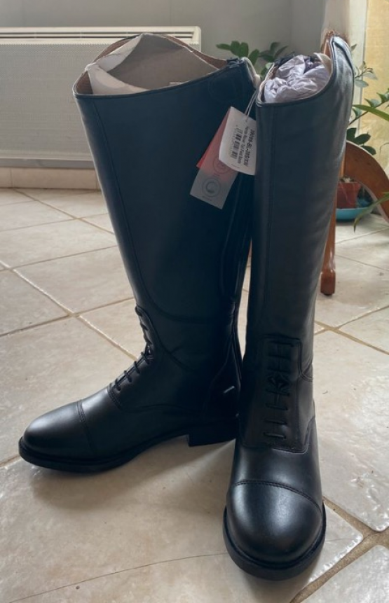 Bottes équitation Horze noir (38) neuf occasion