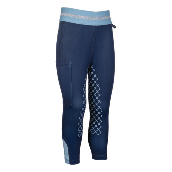 Leggings HKM bria fond 1/1 en silicone bleu foncé bleu marine (12 ans) occasion