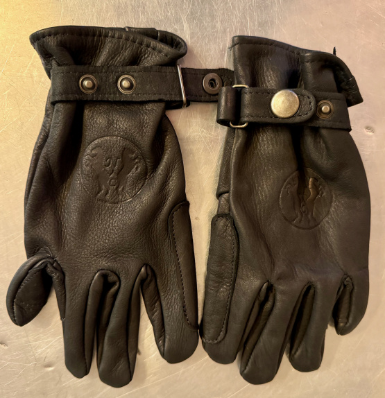 Gants équitation cuir noir (M) neuf occasion