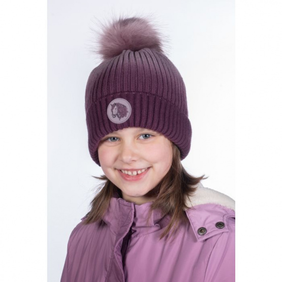 Bonnet équitation HKM Alva violet (enfant) neuf occasion