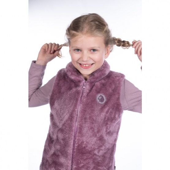 Gilet HKM sans manche teddy alva lilas (8 ans) neuf occasion