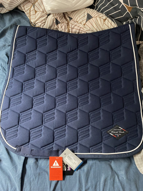 Tapis de selle Equithème bleu cheval (neuf) occasion