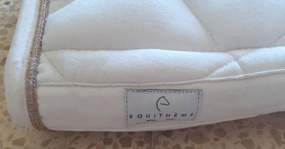 Tapis de selle avec amortisseur Equithème blanc occasion