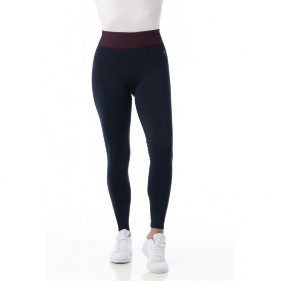 Legging équitation Equithème Tea noir / prune (12 ans) neuf occasion