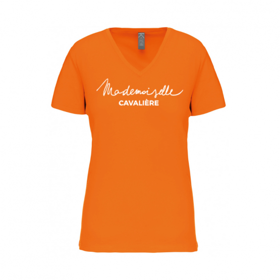 T-shirt Mademoiselle Cavalière orange (XS) neuf occasion