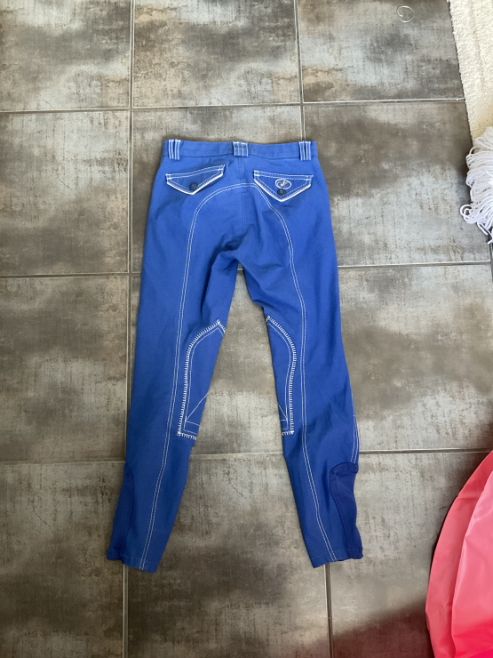 Pantalon équitation bleu et blanc (12 ans) occasion