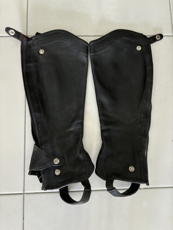 Mini chaps Façon cuir noir (M) occasion