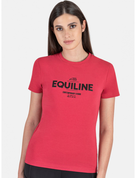 T-shirt equiline logo 3d cerise (M) neuf occasion