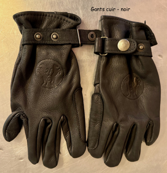 Gants équitation cuir noir (XXXS) neuf occasion