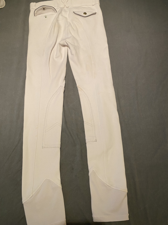 Pantalon équitation concours Equitheme blanc (14 ans) occasion