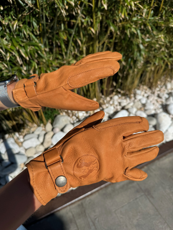 Gants équitation cuir tabac (XL) neuf occasion