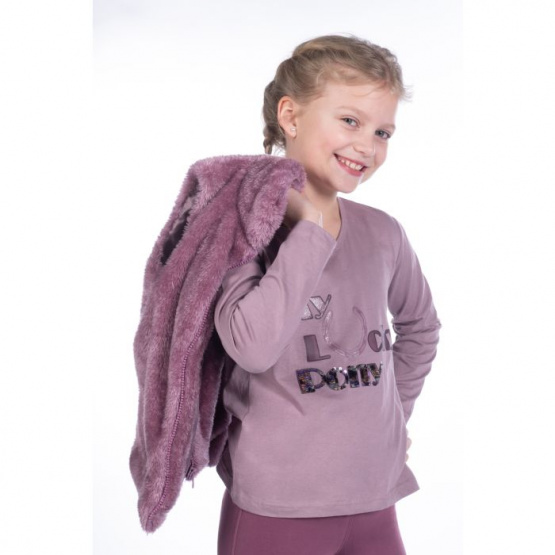 Gilet HKM sans manche teddy alva lilas (8 ans) neuf occasion