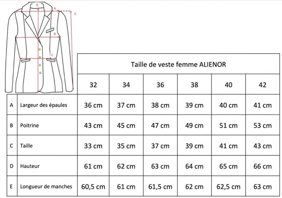 Veste de concours Le Sabotier Alienor marine T32 (neuf) occasion