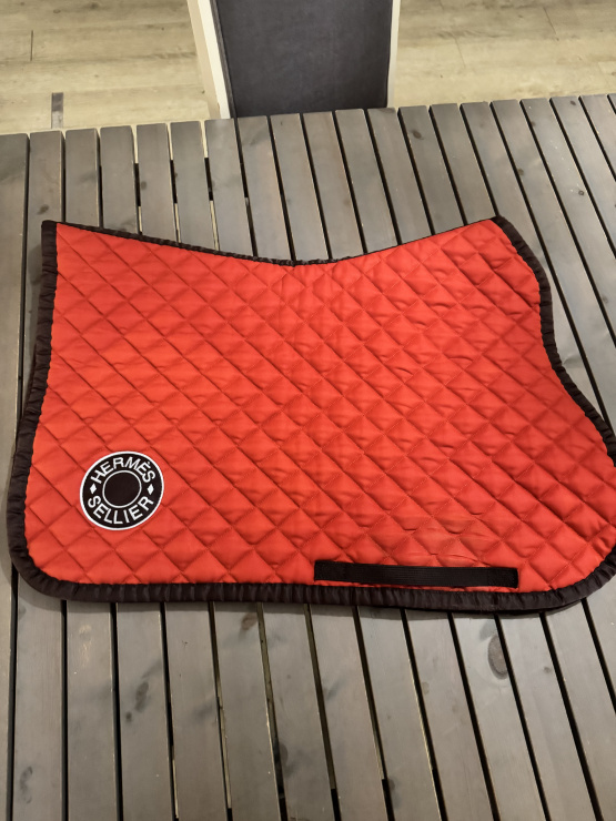 Tapis de selle Hermes orange (cheval) occasion