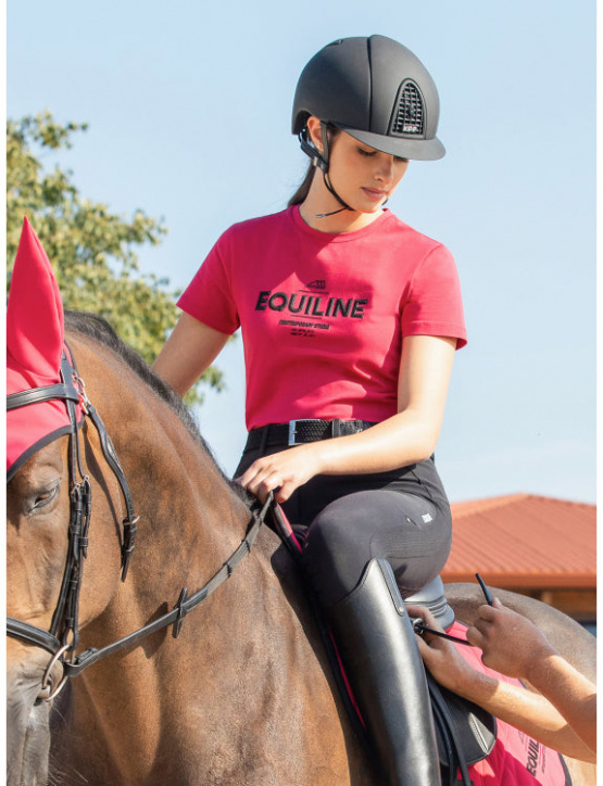 T-shirt equiline logo 3d cerise (M) neuf occasion