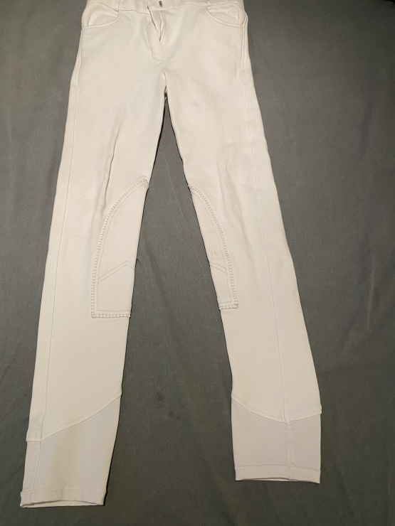 Pantalon équitation concours Equitheme blanc (14 ans) occasion