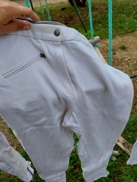 Pantalon d'équitation concours Fouganza blanc (42) occasion