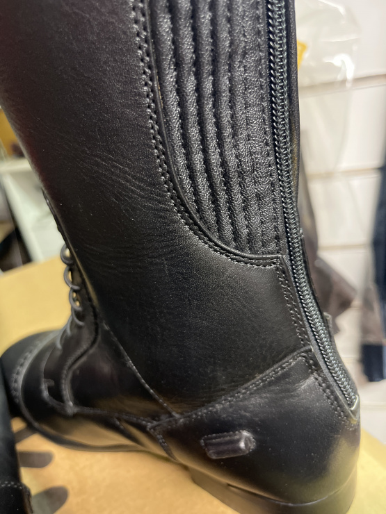 Bottes équitation HKM fourrées cuir noir 36 (neuf) occasion