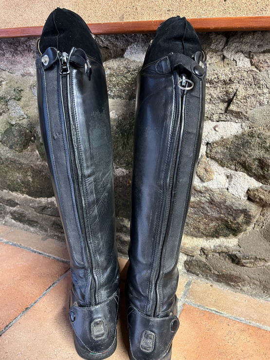 Bottes équitation Fellini cuir noir (38) occasion