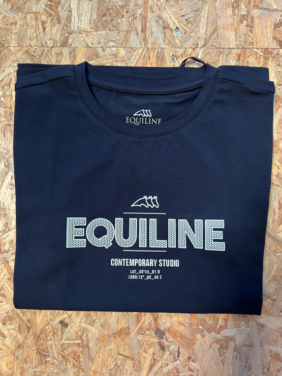 T-shirt equiline logo 3d marine (L) neuf occasion