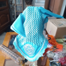 Bonnet anti mouches  Equithème bleu ciel (neuf) occasion