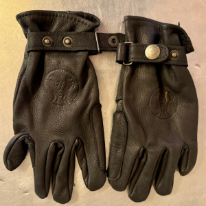 Gants équitation cuir noir (XL) neuf occasion