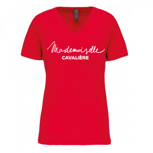 T-shirt Mademoiselle Cavalière rouge (L) neuf occasion