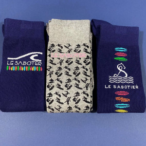 Chaussettes Le Sabotier Zac bleu marine neuf occasion