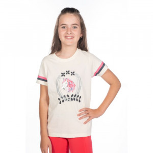 Tee shirt  HKM aymee blanc écru (6 ans) neuf occasion