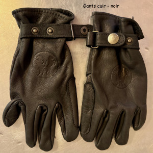 Gants équitation cuir noir (XXXS) neuf occasion