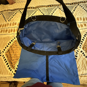 Sac à foin premium Equithème bleu en tissu occasion