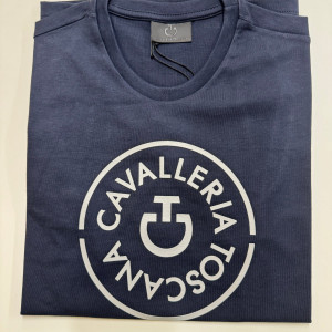 T-shirt Cavalleria Toscana Sakura bleu (L) neuf occasion