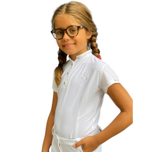 Polo de concours Le Sabotier Castille fille blanc (16 ans) neuf occasion