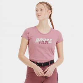 T-shirt Horse Pilot Team 24 rose (M) neuf