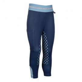 Legging équitation HKM Bria bleu marine (12 ans)