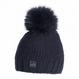 Bonnet à pompon Equiline cédic noir (neuf)