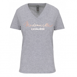 T-shirt Mademoiselle Cavalière Oxford gris (XS) neuf