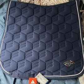 Tapis de selle Equithème bleu cheval (neuf)