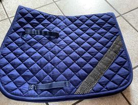 Tapis de selle Animarine bleu marine avec strass