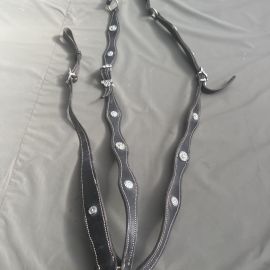 Collier de chasse Coimbra équitation cuir noir (cheval)