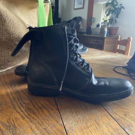 Boots Façon cuir noir T36